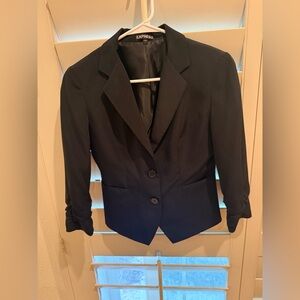 Express 2-button blazer 3/4 ruched or "scrunch" sleeves